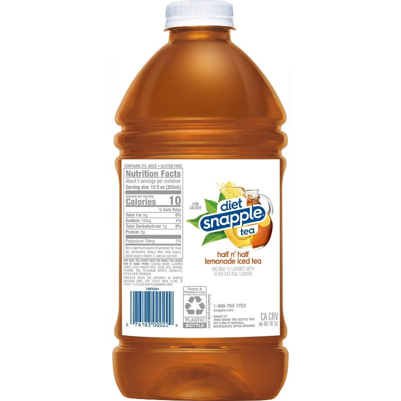 Diet Snapple Half 'n Half Lemonade and Tea - 64 fl oz Bottle