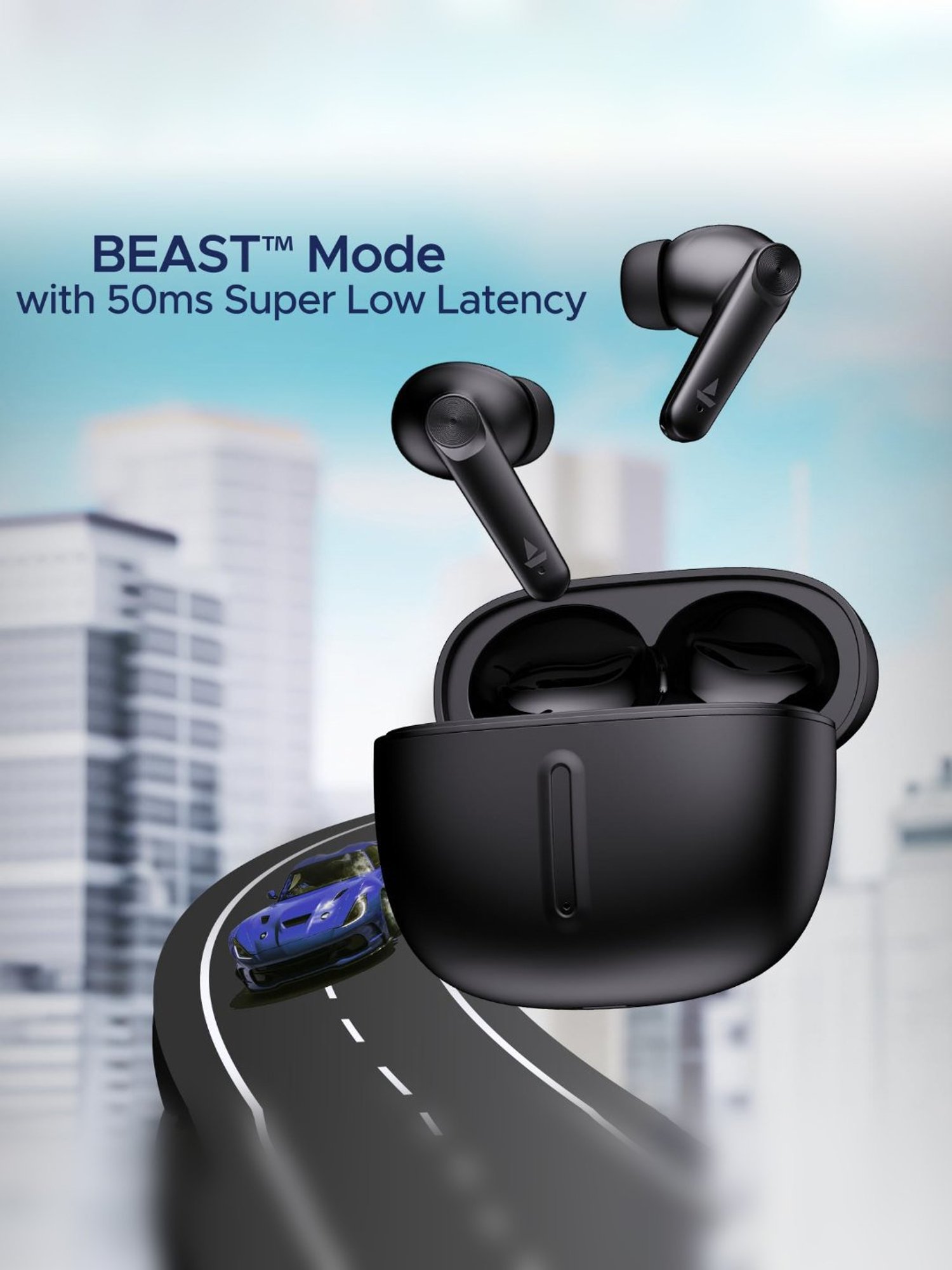 Boat Airdopes Max TWS In Ear BT Earbuds with 100H Playtime & ENX Tech (Carbon Black, True Wireless))