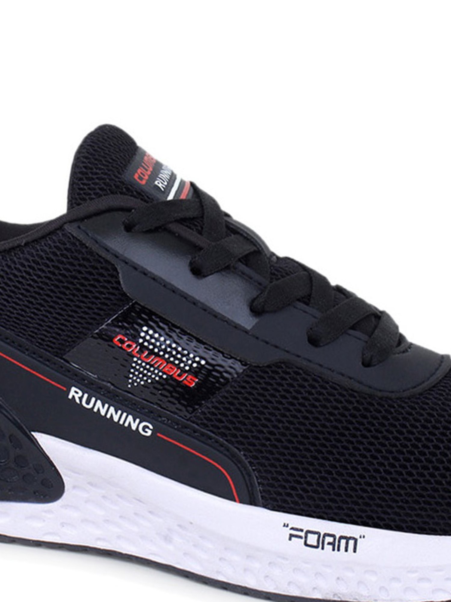 Columbus Men's Black Running Shoes