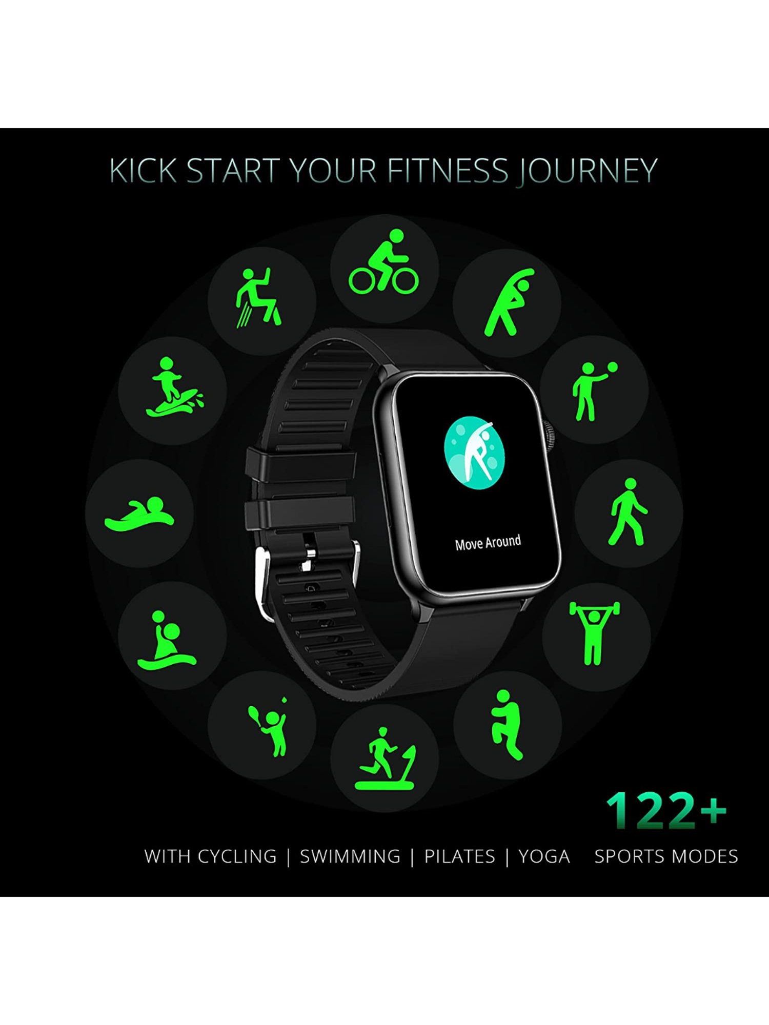 IZI Prime 1.78 inch 650 NITS Retina Amoled BT Calling Smartwatch (Graphite Black)