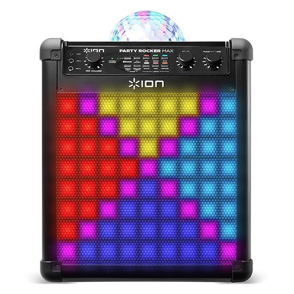 Ion Party Rocker Max Wireless Bluetooth Karaoke Speaker with Lights (2 Pack)