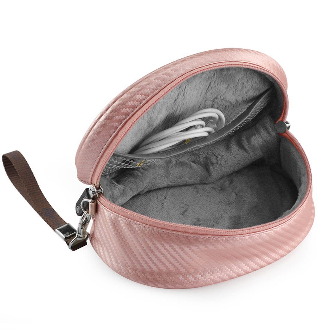 geekria soft shell headphone pouch for beats solo2, solo3, studio, wireless onear headphones, solo, solo hd, skullcandy crusher, bose qc35 and more/carrying bag/protective travel case rose gold