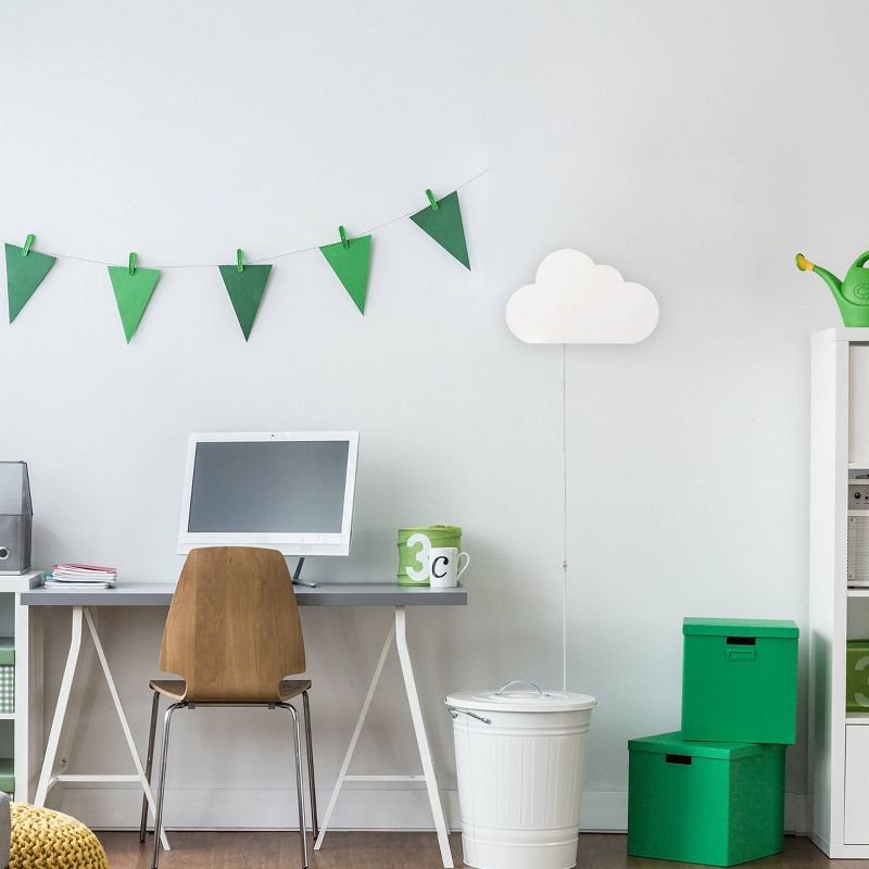 Nimbus 1-Light Matte White Floating Cloud Plug-In Wall Sconce - Novogratz x Globe