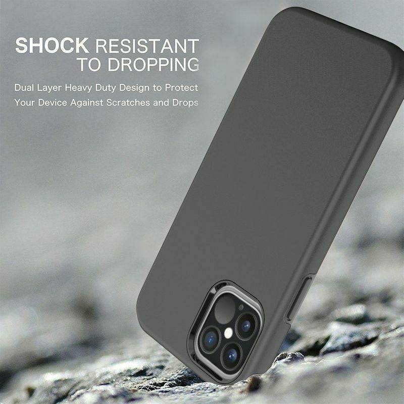 For  iPhone 12 Mini 5.4 in Black The Patrol Hard TPU Hybrid Plastic Case