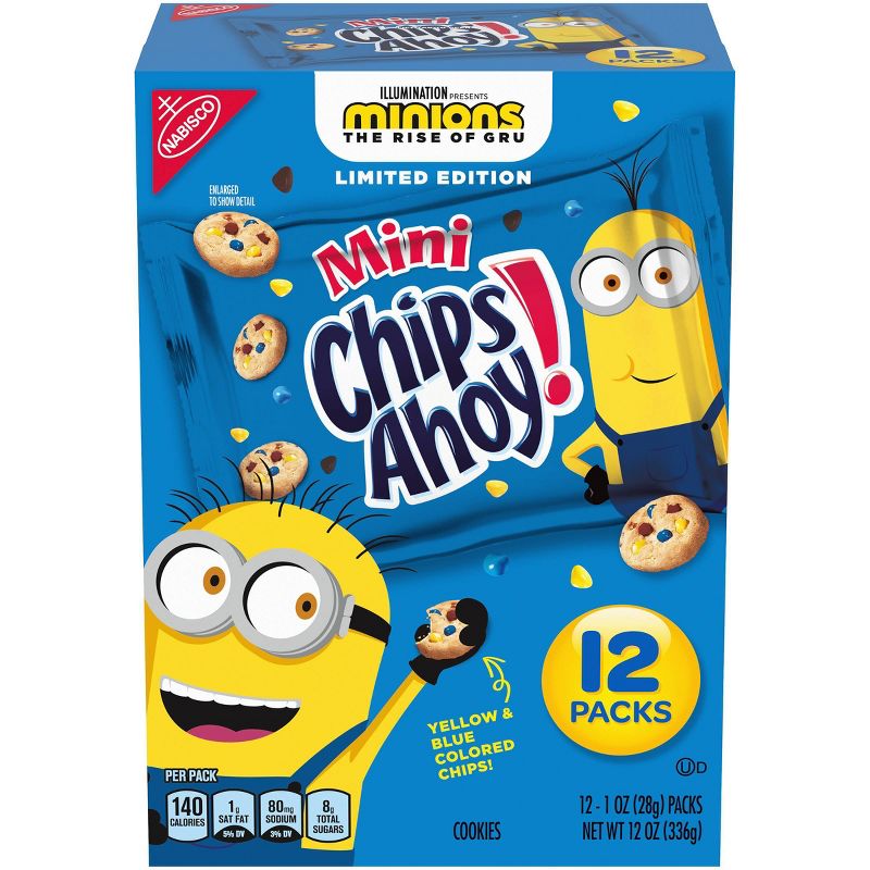 Nabisco Minions Mini Chips Ahoy! Limited Edition Cookies - 12ct