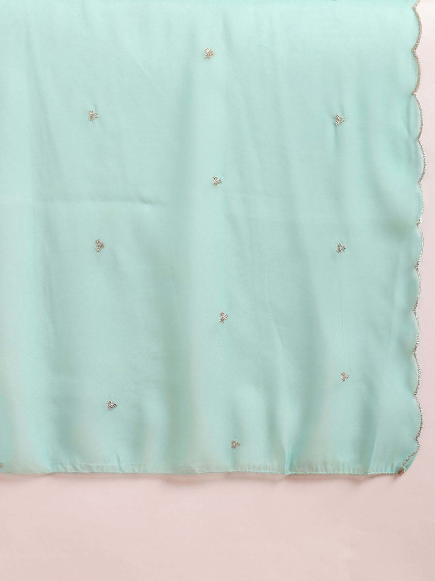 Vaamsi Sea Green Embellished Kurta Pant Set With Dupatta