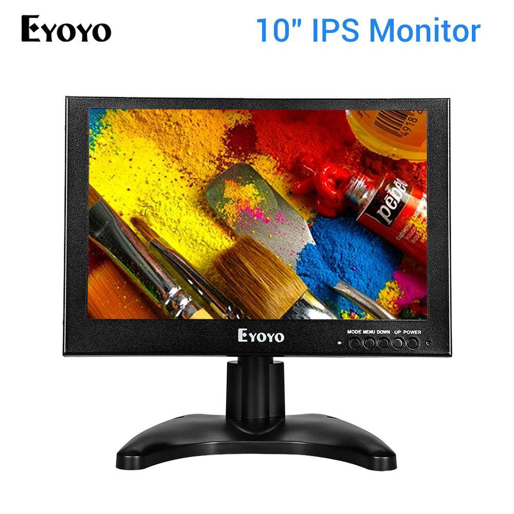 Eyoyo 10" Inch TFT LCD 1920x1200 Monitor With VGA/HDMI/BNC For Car FPV DVD PC