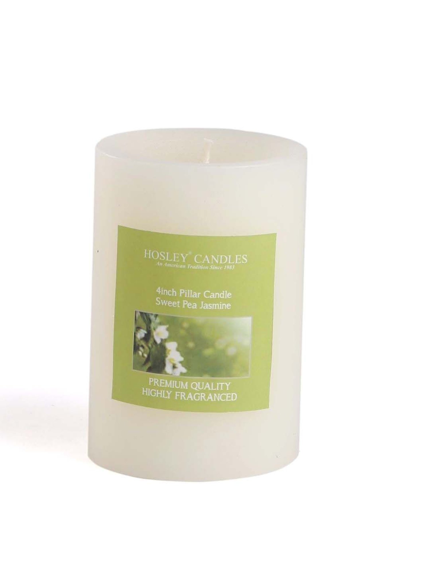 HOSLEY White Wax Pillar Candle - Set of 3