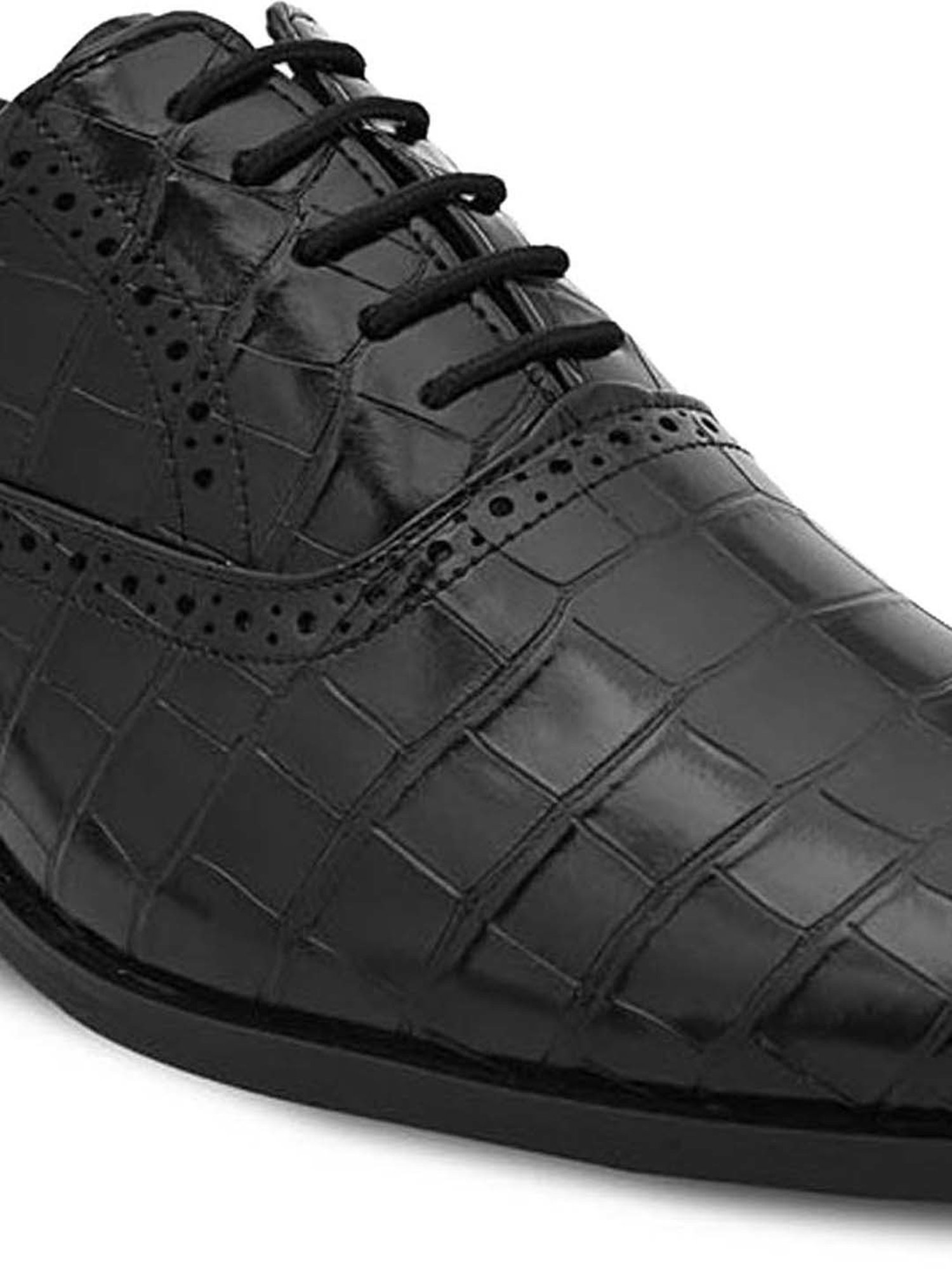 Hydes N Hues Men's Black Oxford Shoes