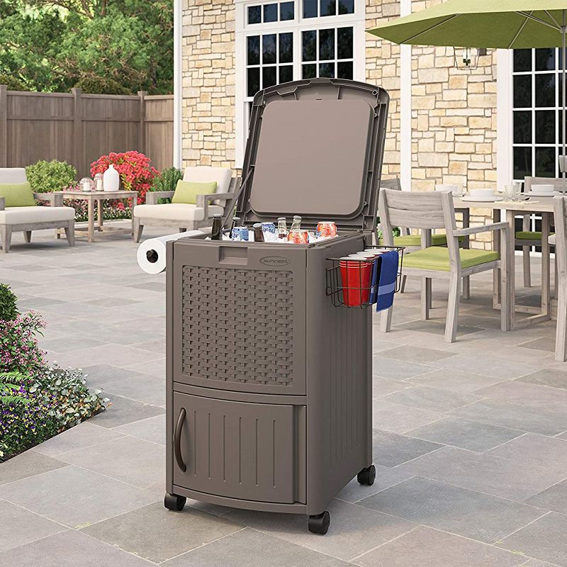 Slat Top Serving Cart - Gray - Apollo Outdoor