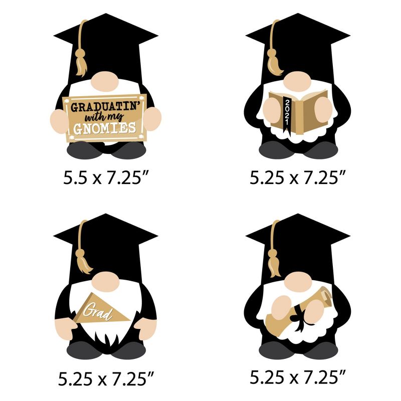 Big Dot of Happiness Grad Gnomes - Decorations DIY 2021 Graduation Party Essentials - Set of 20