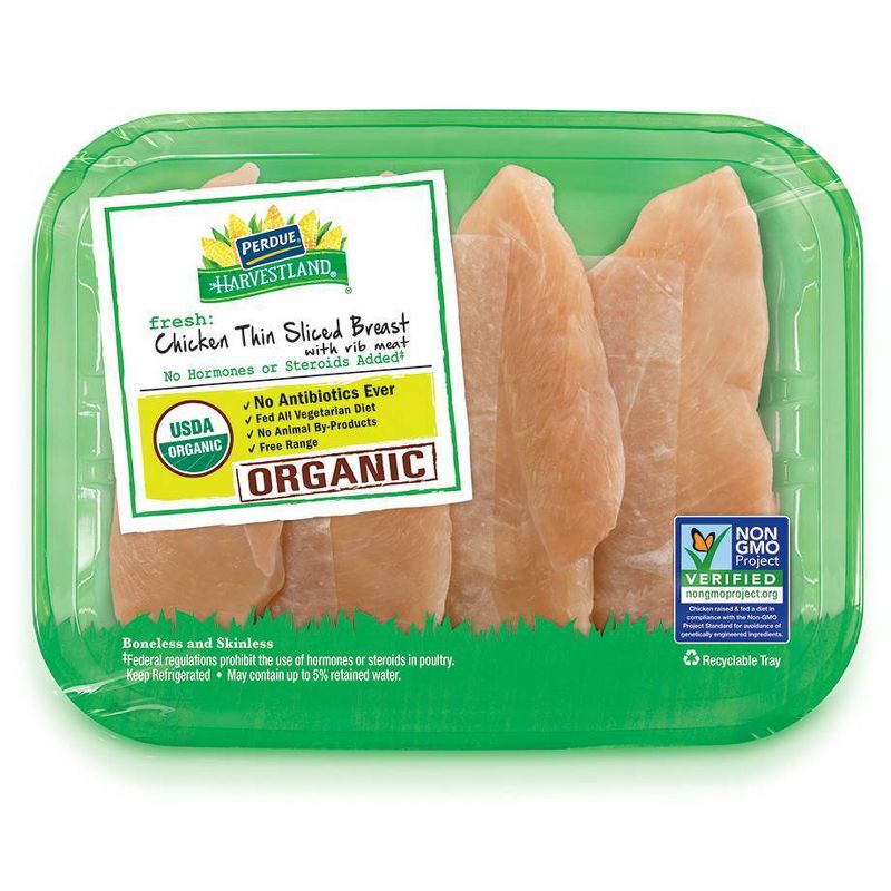 Perdue Harvestland Organic Grassfed Thin Sliced Chicken Breast - 0.8-1.45lbs - price per lb