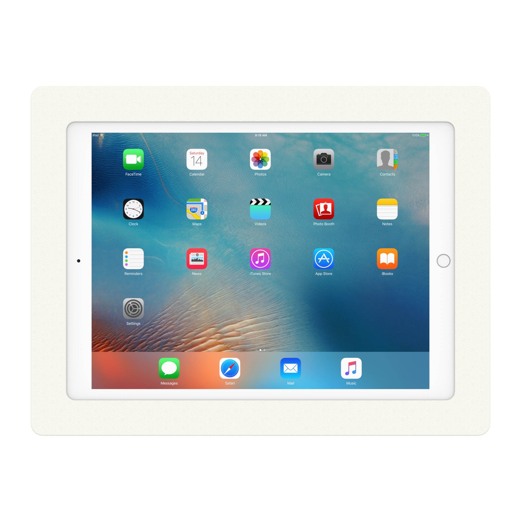 VidaMount White Enclosure and Fixed Permanent Glass Mount [Bundle] compatible with iPad Pro 12.9" (1st/2nd Gen)