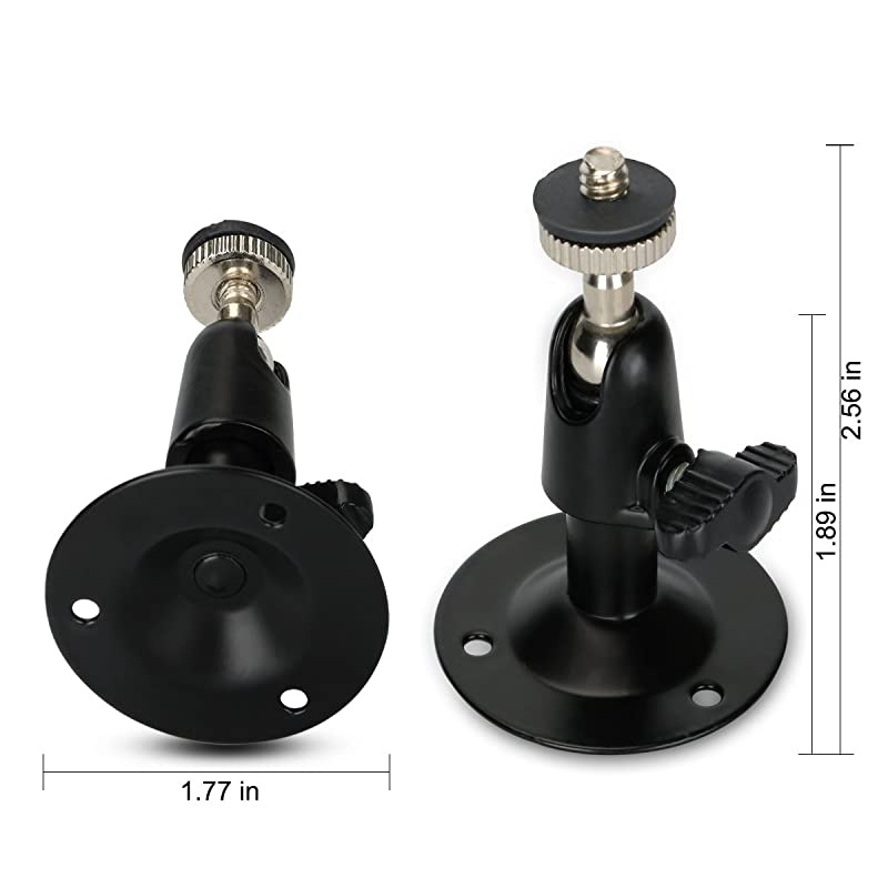 Security Wall Mount for Oculus Sensor Arlo Arlo Pro Metal Security Camera Bracket Outdoor Indoor Oculus Rift Mount Bracket 360&deg; Rotation 14 Screw Camera Wall Mounts CCD CCTV 3 PackBlack