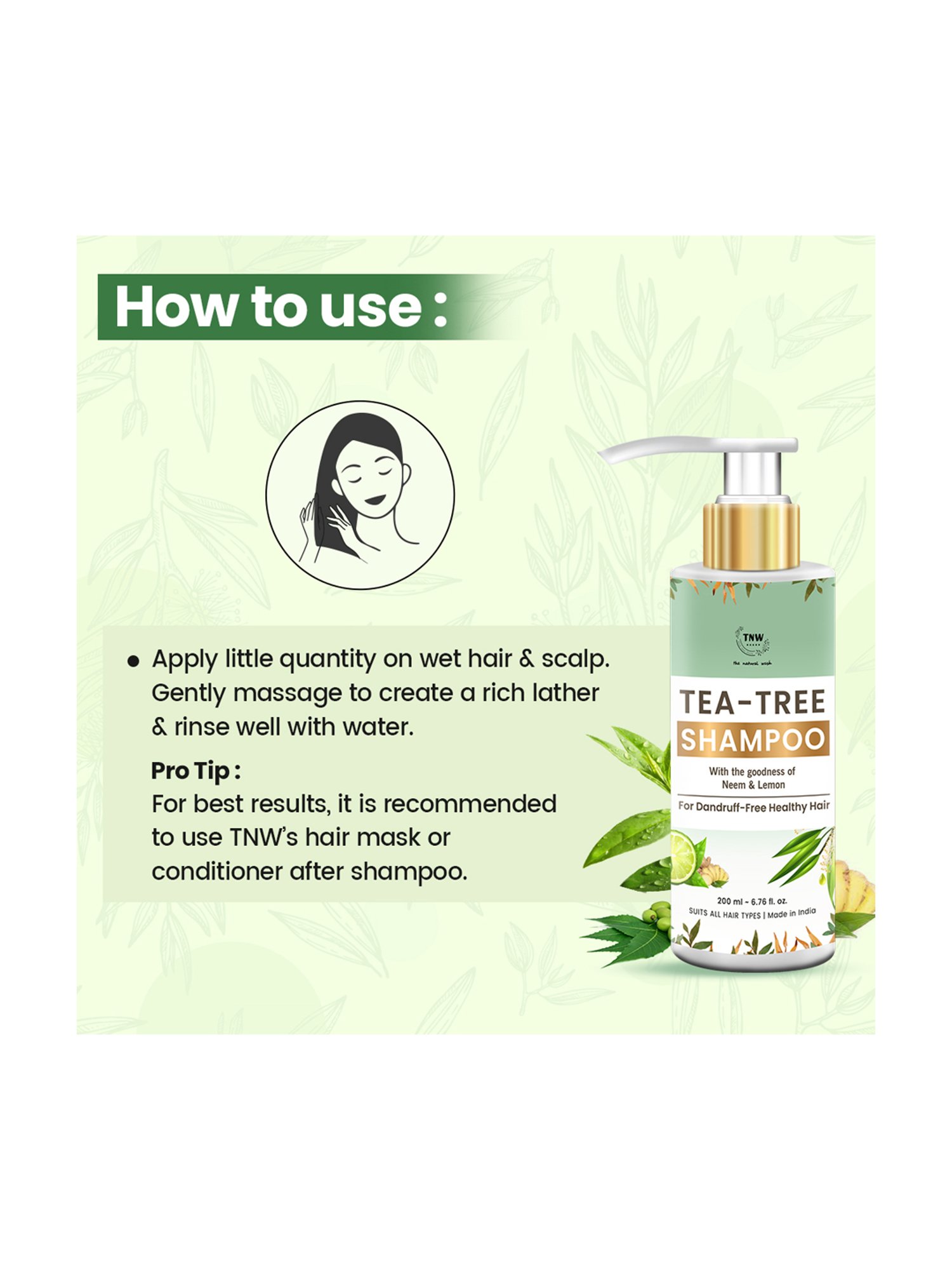 TNW-The Natural Wash Tea Tree Shampoo - 200 ml