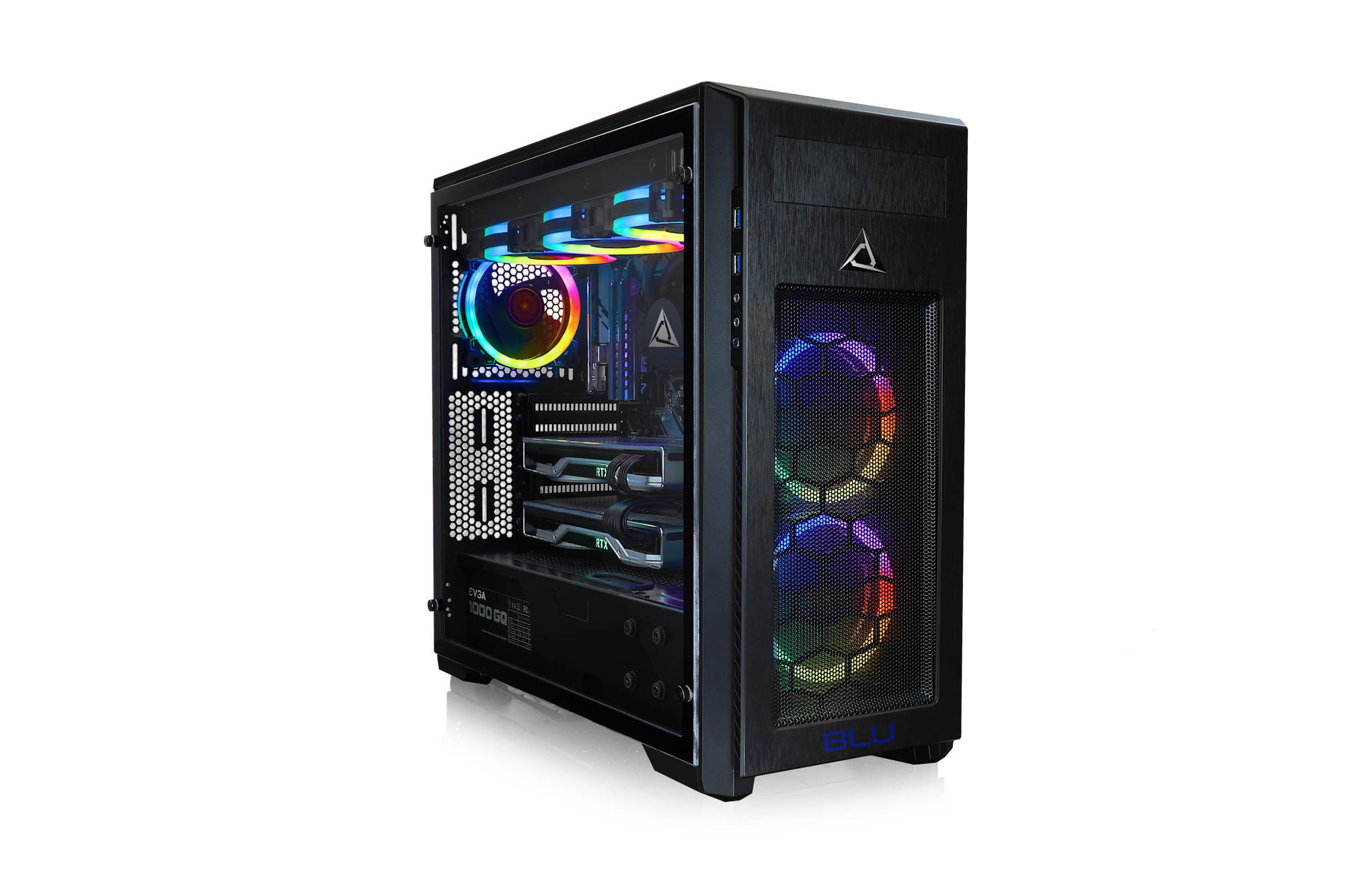 Cybertron BLU-Print Workstation, Intel Core-i9 9900X 10-Core 3.5GHz, 128GB DDR4 3200MHz, Dual Quadro RTX 5000 16GB, 960GB SSD+6TB HDD, All In One Media Card Reader, Win10 PRO