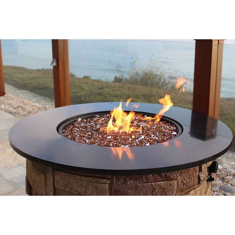 Fire Pit Fire Glass - Gold Metal - AZ Patio Heaters