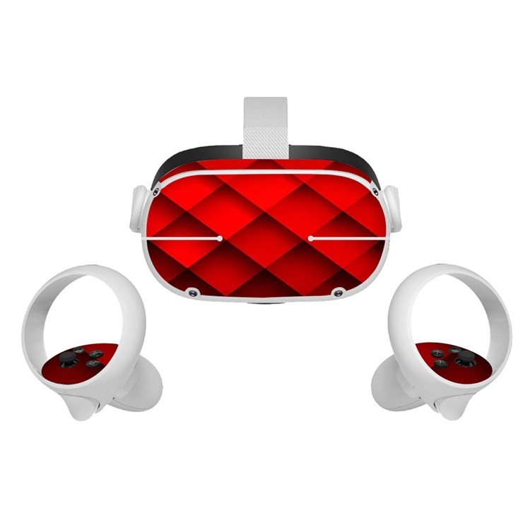 Amify Vinyl Skin Sticker for Oculus Quest 2 VR Headset Controller PVC Decals Cute Cartoon Wrap Cover for Oculus Quest 2 Accessories
