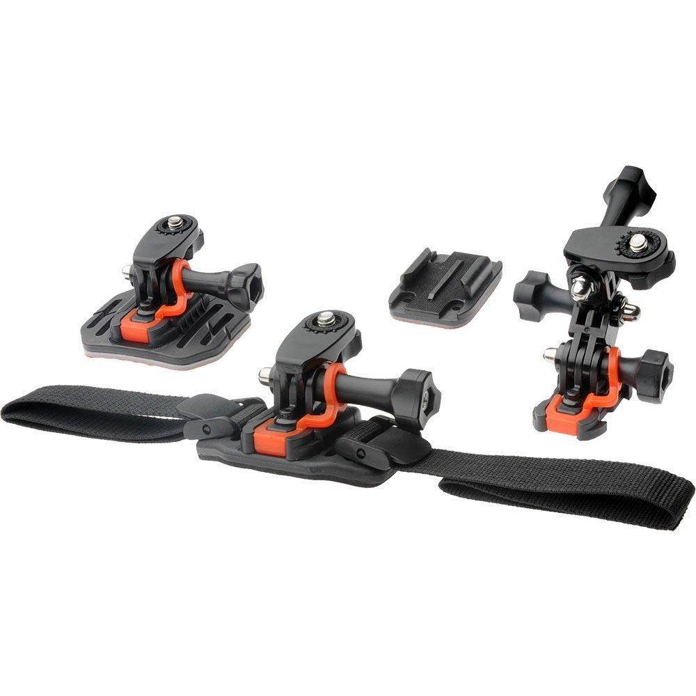 Vivitar Pro Series Curved Helmet, Flat Surface & Vented Helmet Mounts for GoPro & All Action Cameras