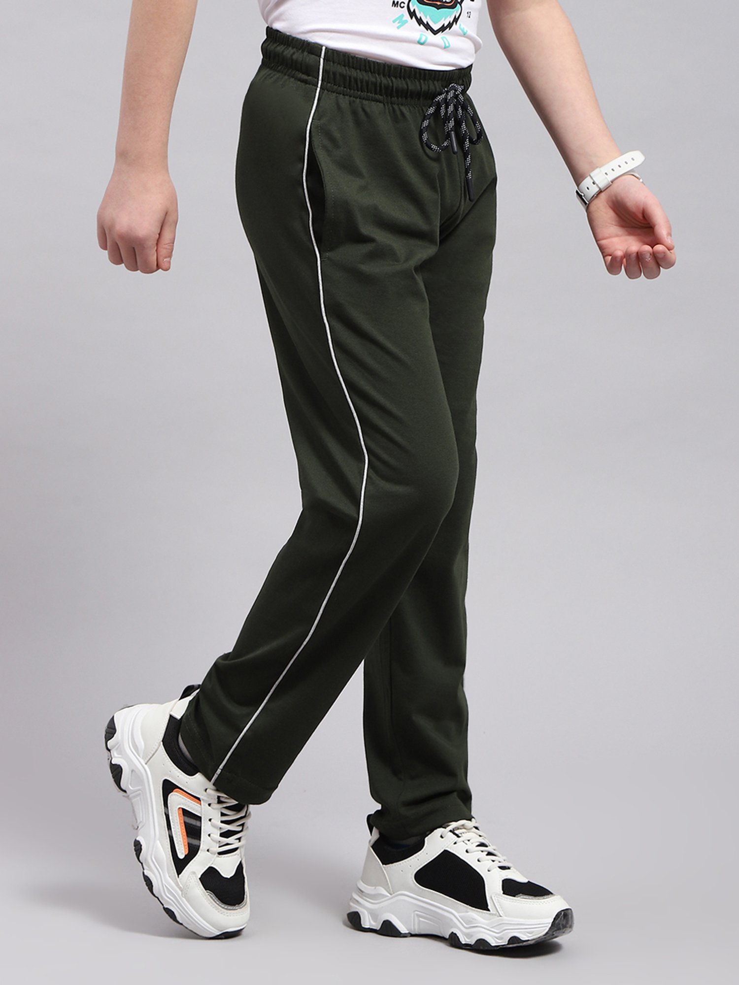 Monte Carlo Boys Olive Solid Pants
