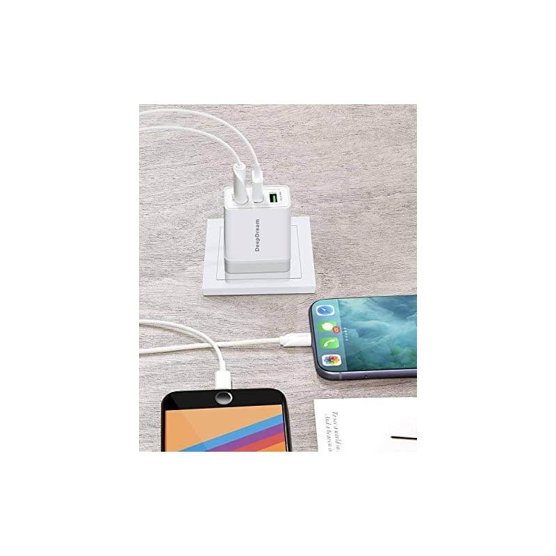 USB Wall Charger 30W Fast USB Wall Plug 2Pack 3Port USB Charger  Charger Block with QC 30 Foldable Plug Adapter for iPhone 11 ProMAXXXSXRXS Max876Plus iPad Samsung and More