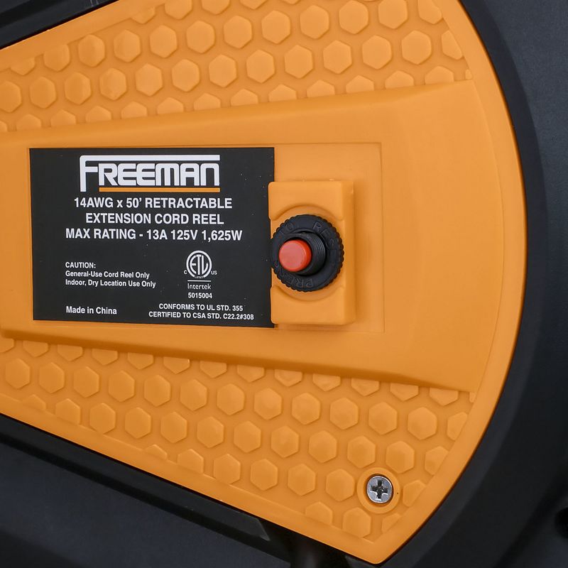 Freeman P14G50FECR 14 Gauge 50 ft. Retractable Extension Cord Reel