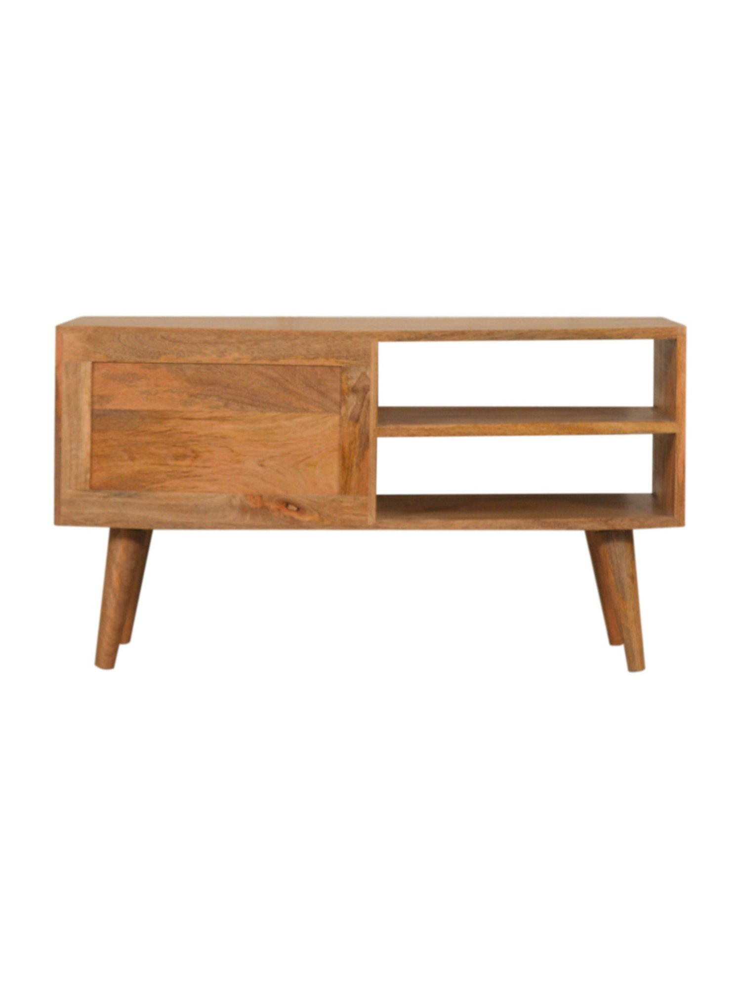 Delite Kom Flex Flowery Wenge & Acacia Dark Engineered Wood TV Entertainment Unit