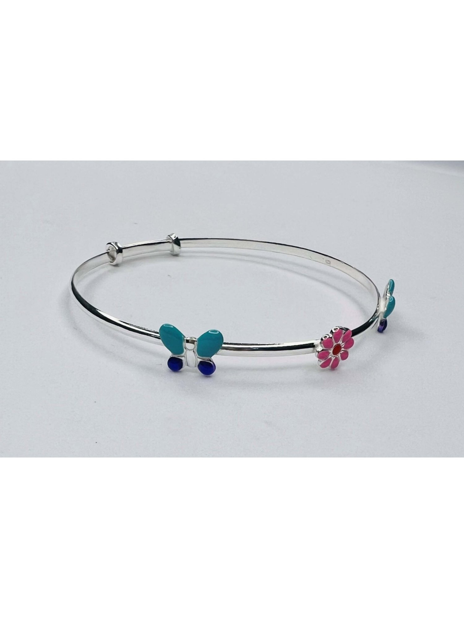 Arte Jewels 925 Sterling Silver Butterfly Chamas Bangle for Women & Girls