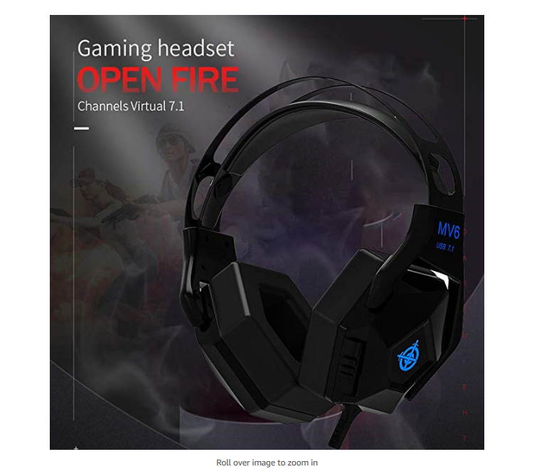Docooler 7.1 Virtual Surround Sound Stereo Headset Wired Headphones Gaming Earphones for Computer PC Magic-Refiner MV6