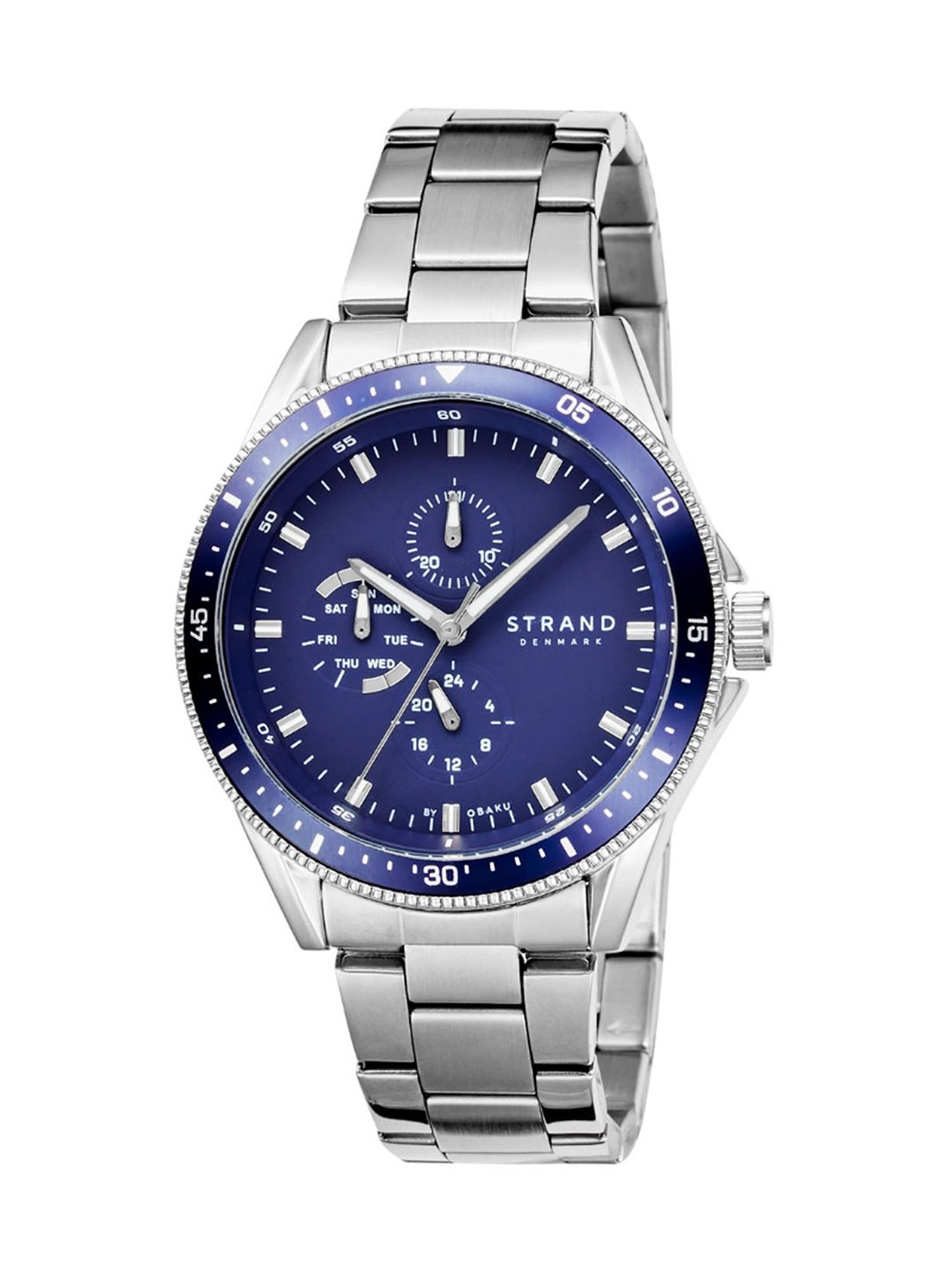 STRAND by Obaku S745GMCLSC Bay Denim Multifunction Watch for Men