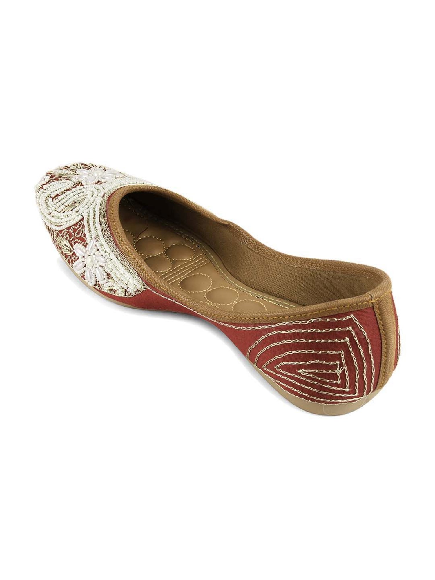 Desi Colour Women's Crimson Ethnic Juttis