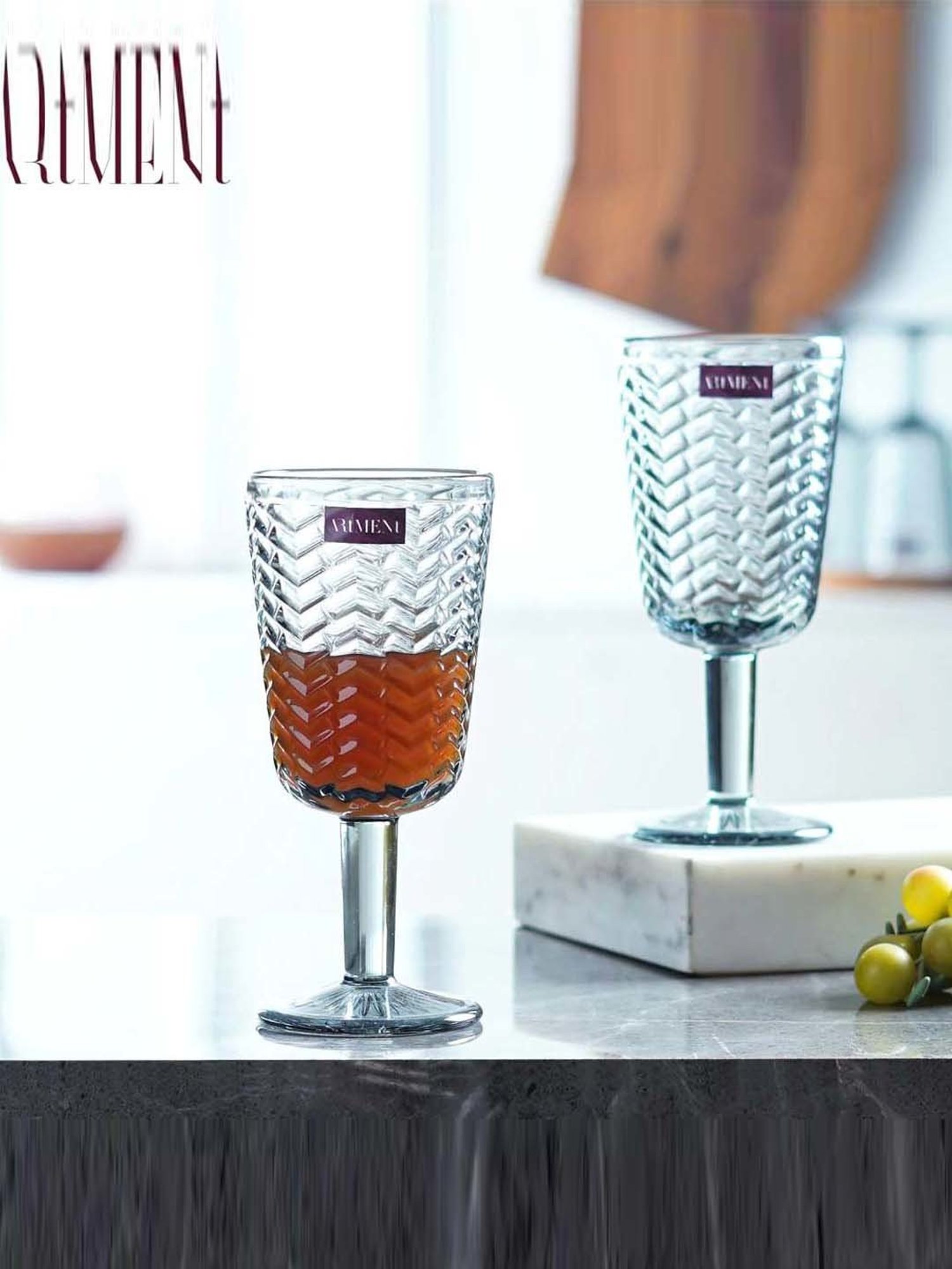 The Artment Transparent Crystal Goblet (0.27 L) - Set of 4