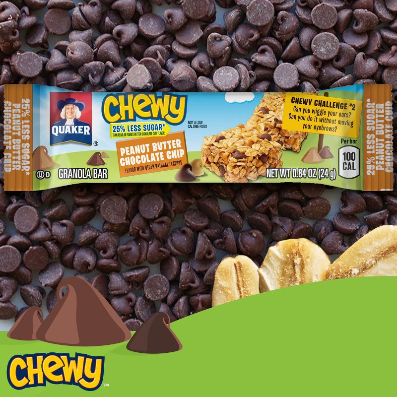 Quaker Chewy Low Sugar Peanut Butter Chocolate Chip Granola Bars - 8ct