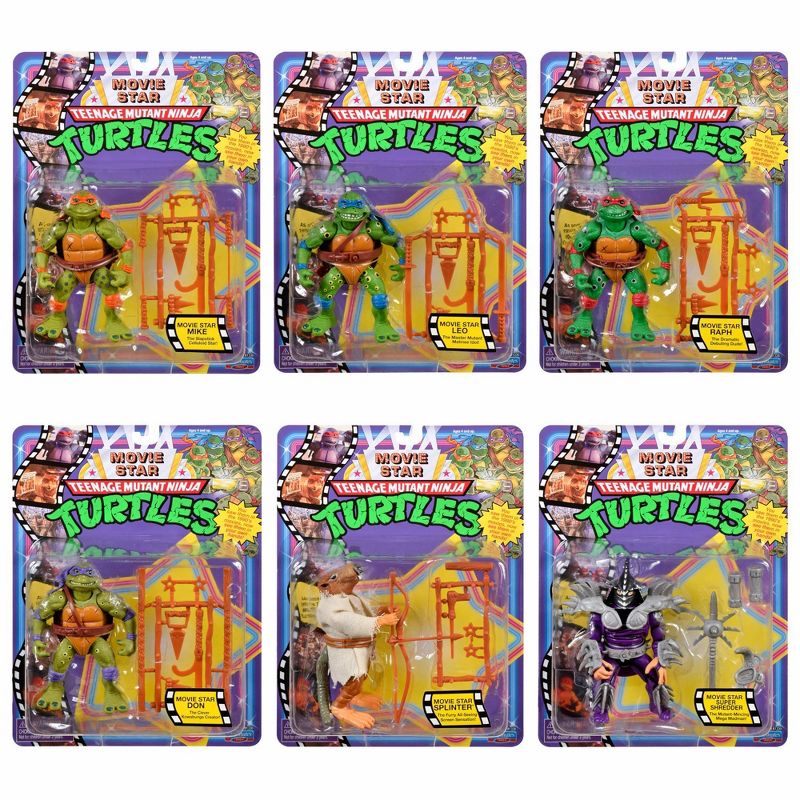 Teenage Mutant Ninja Turtles Movie Star Action Figure Set - 6 Pack