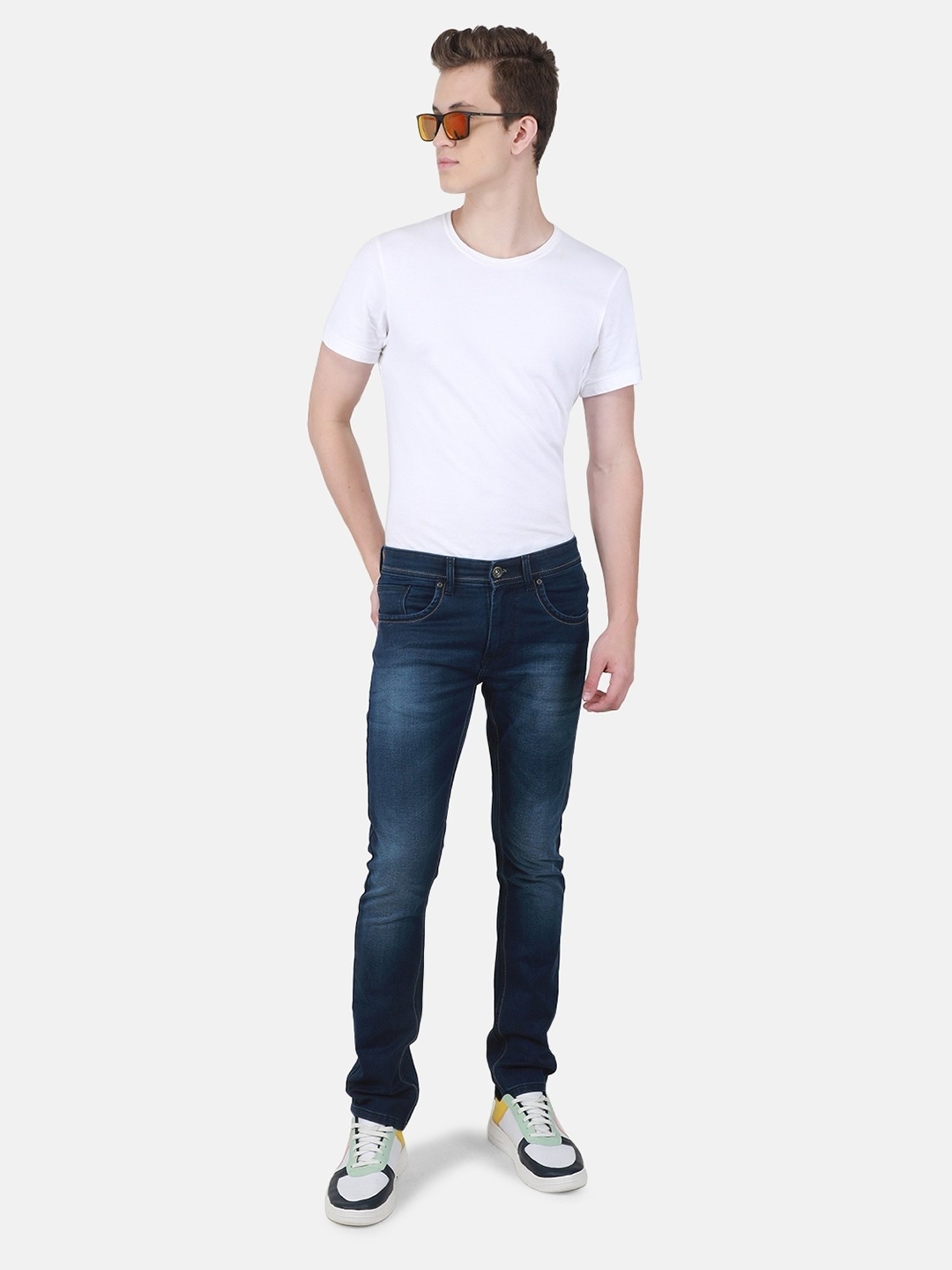 American Eagle Blue Cotton Regular Fit Jeans