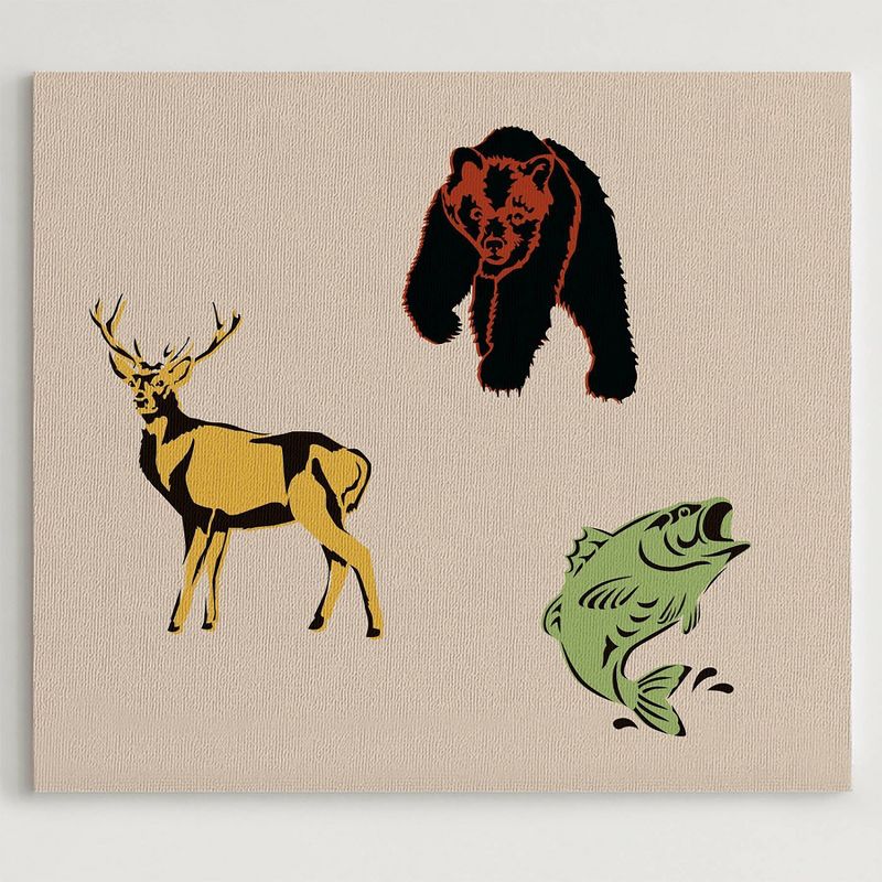 Stencil1 Outdoor Animal Multipack 3ct - Layered Stencil 8.5" x 11"
