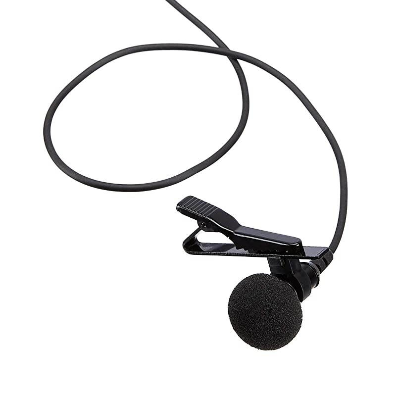 Basics Lapel Microphone Omnidirectional Mic Black 2Pack