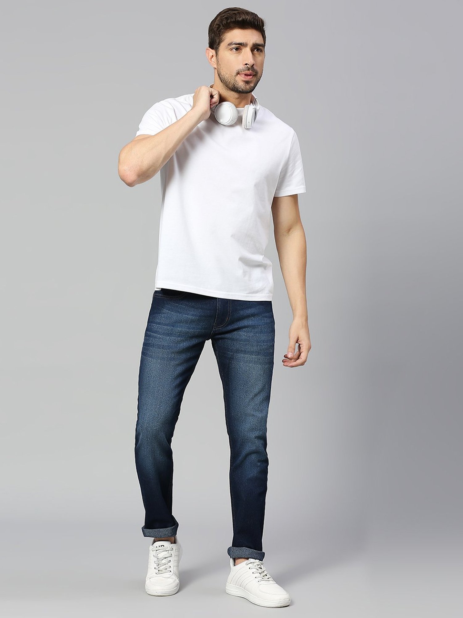 American Eagle Blue Cotton Regular Fit Jeans