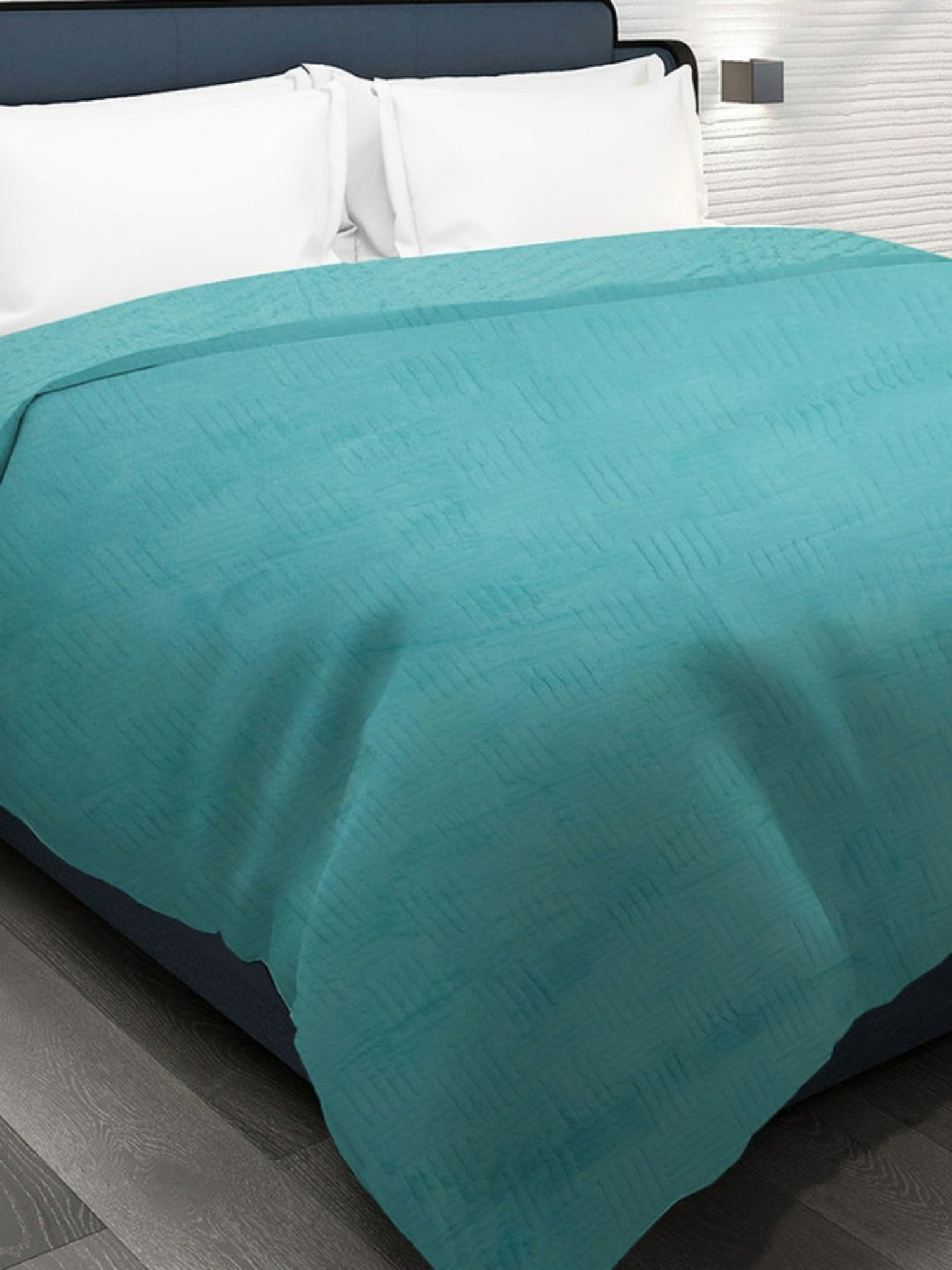 Dhrohar Sky Blue Polyester 300 GSM Double Bed Blanket