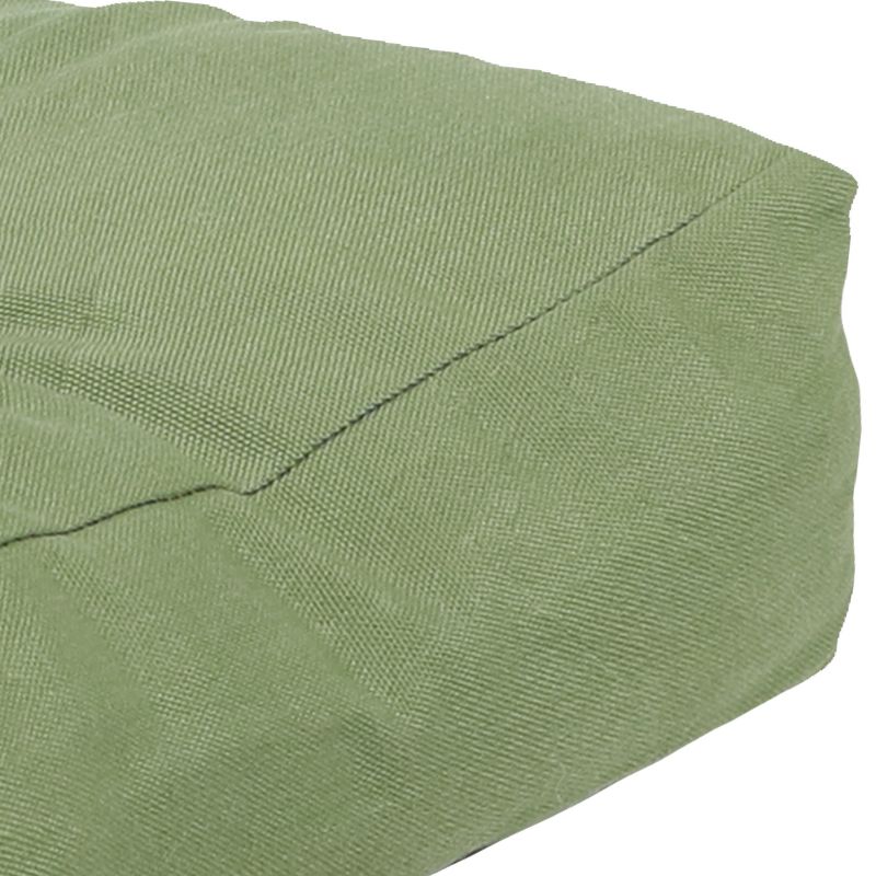 Sunnydaze Indoor/Outdoor Olefin Polyester Replacement Settee Back and Seat Cushion Set for Bench, Couch, or Loveseat - Green - 3pc