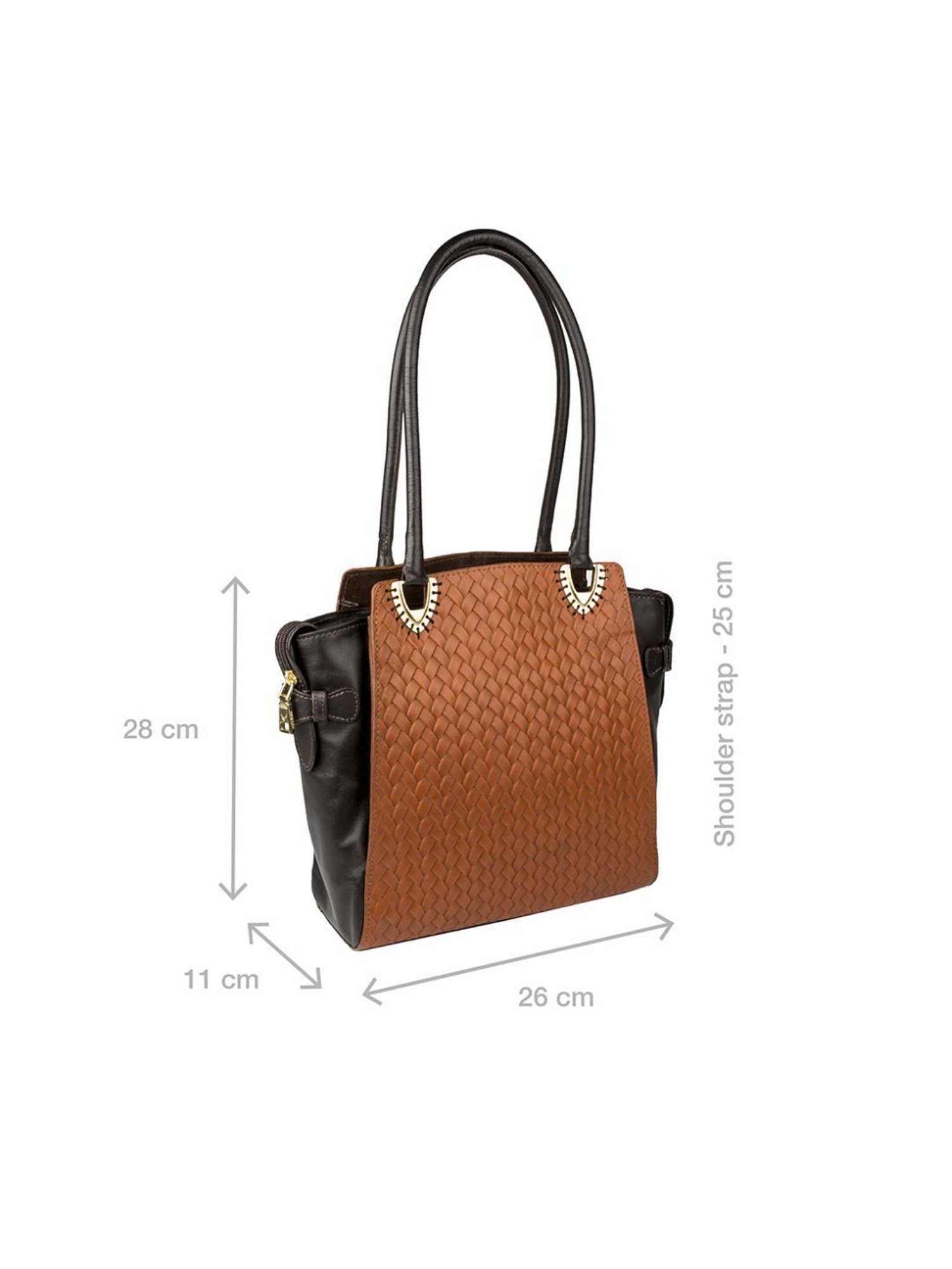 Hidesign Tan Textured Medium Handbag