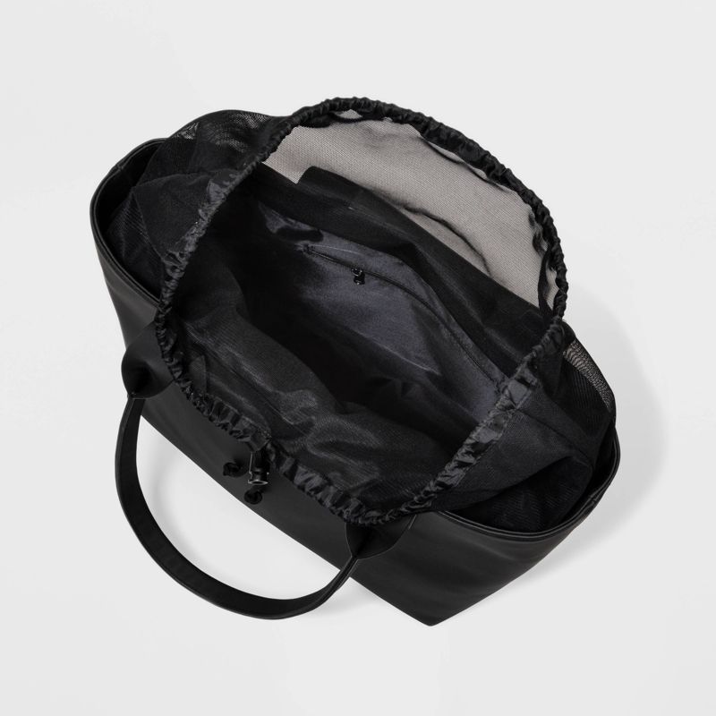 Small Flat Pack with Stuffing Drawstring Closure Tote Handbag - Shade & Shore™ Black