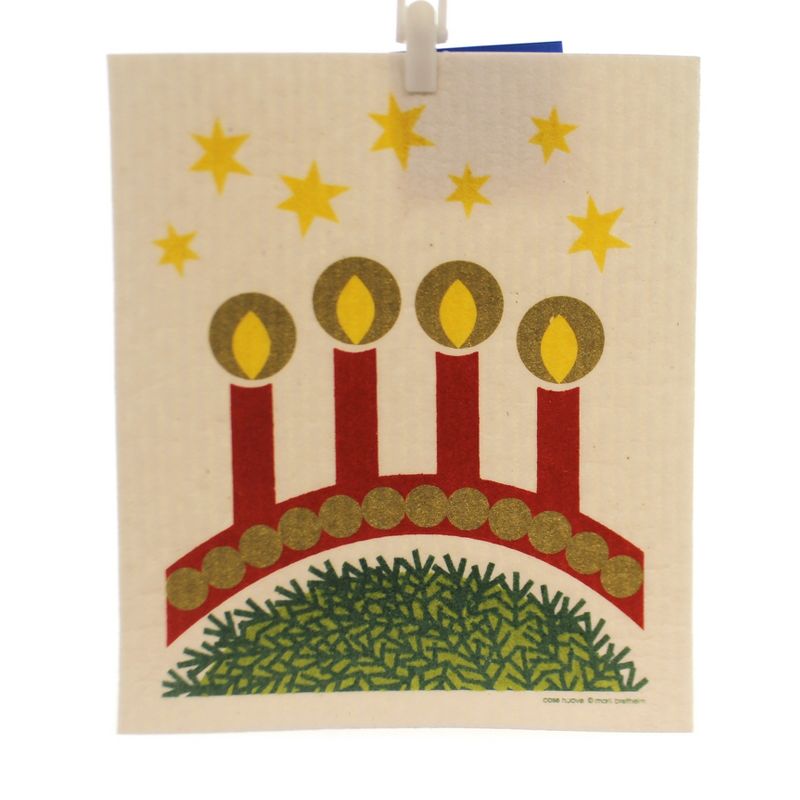 Swedish Dish Cloth 8.0" Red Cycle Absorbent Kitchen Eco Friendly  -  Dish Cloth