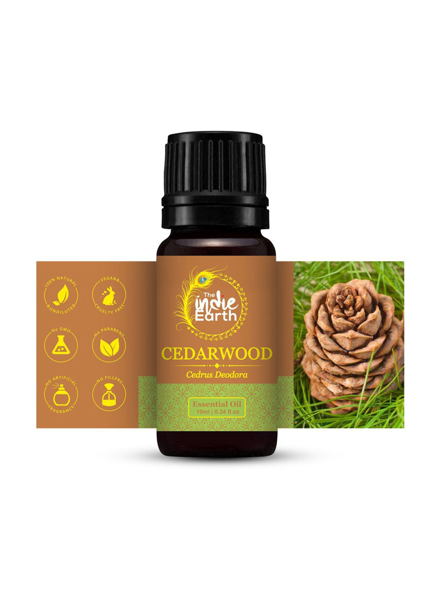 The Indie Earth Cedarwood Essential Oil - 10 ml