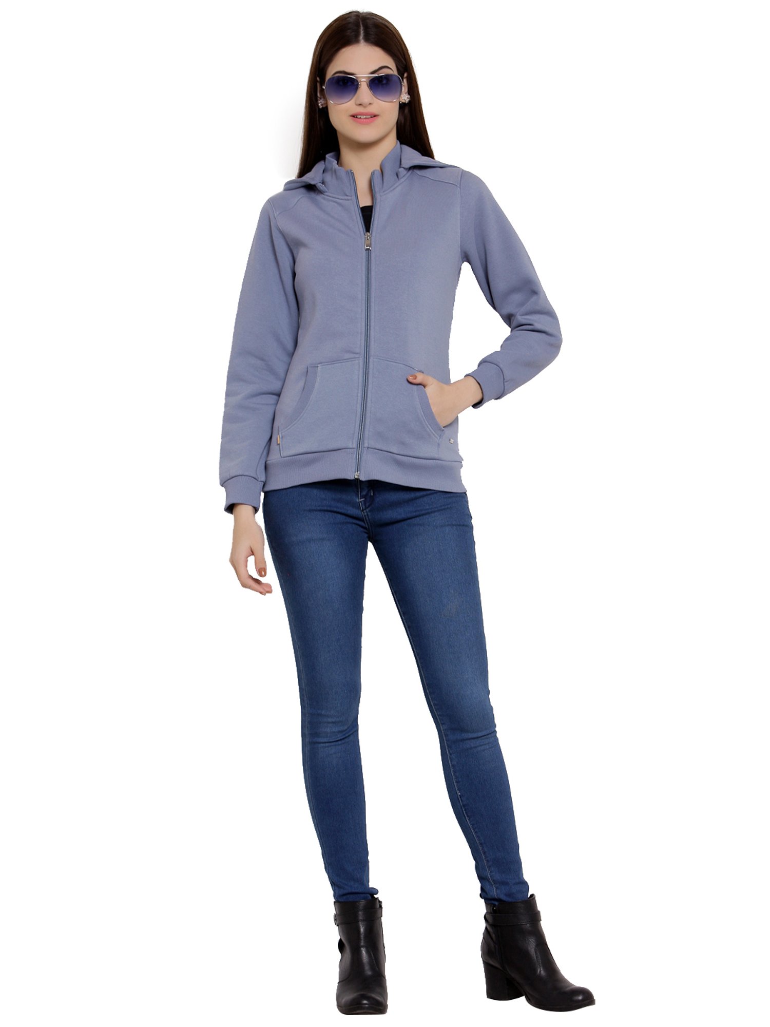 Juelle Blue Hooded Sweatshirt