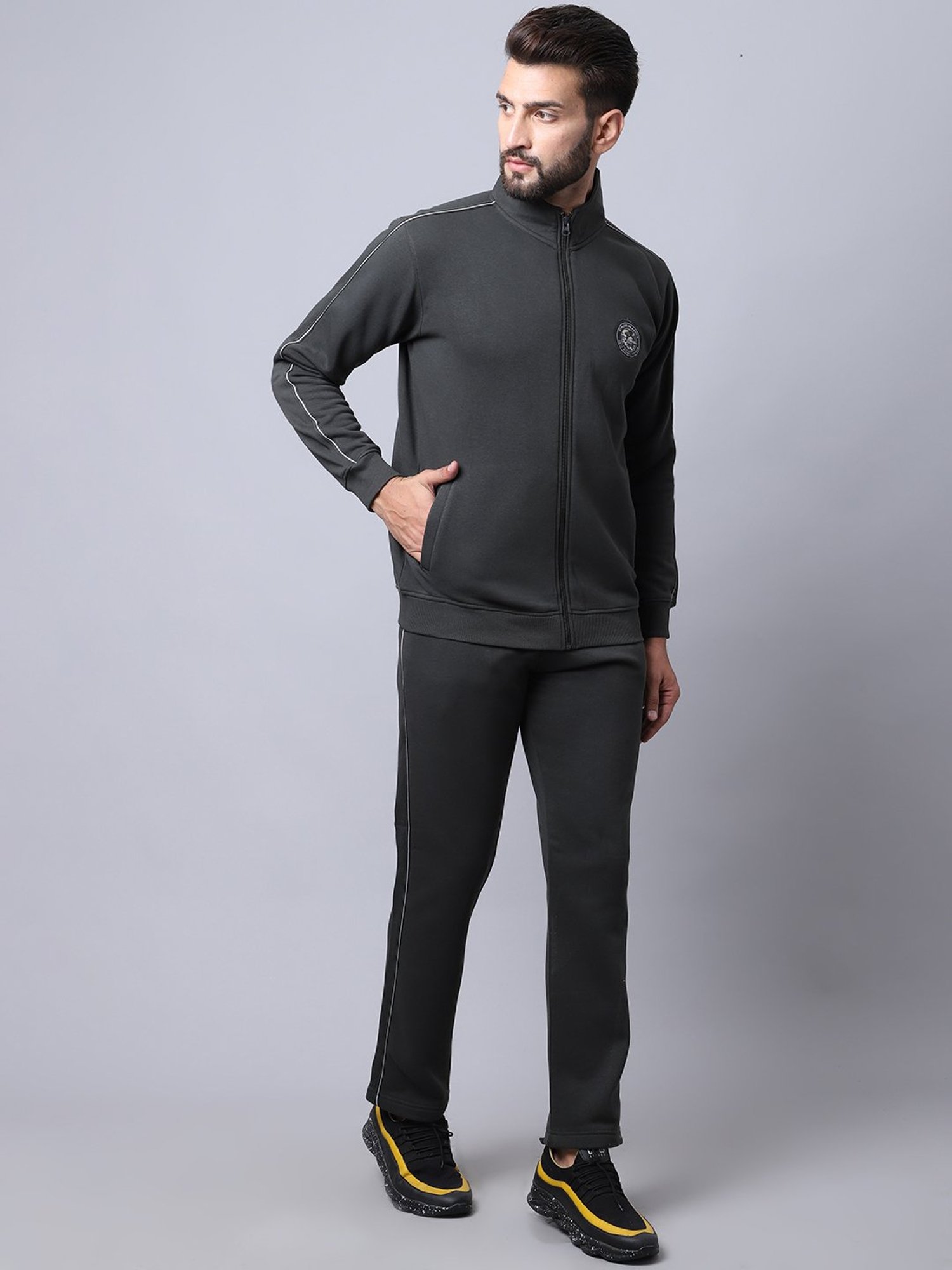 Rock.It Blue Regular Fit Printed TrackSuit