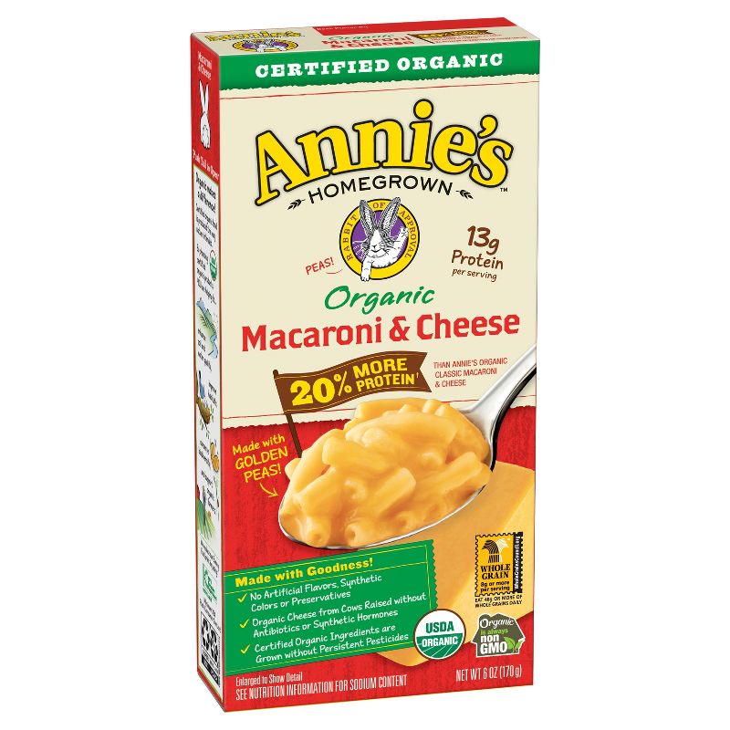 Annie's Homegrown Organic Macaroni & Cheese 20% More Protein - 6oz