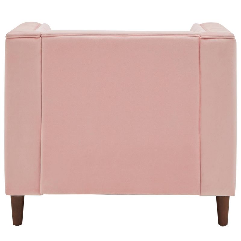 Karissa Velvet Armchair with Pillows Pink - Inspire Q