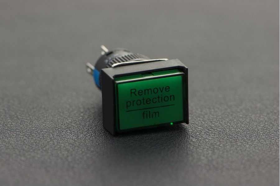 WWH-5pcs Self Locking Lamp Press Button - Green