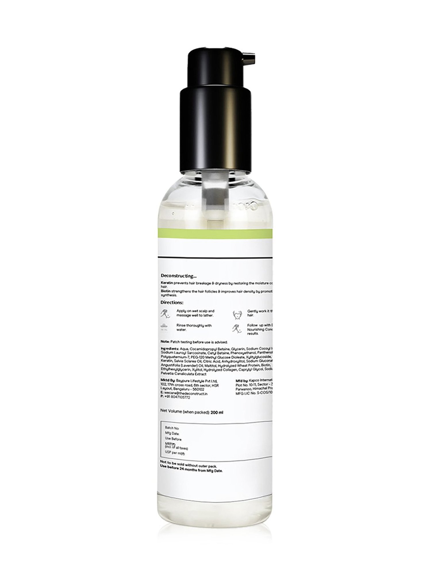 Deconstruct 1% Keratin Complex and 0.1% Biotin Nourishing Shampoo - 200 ml